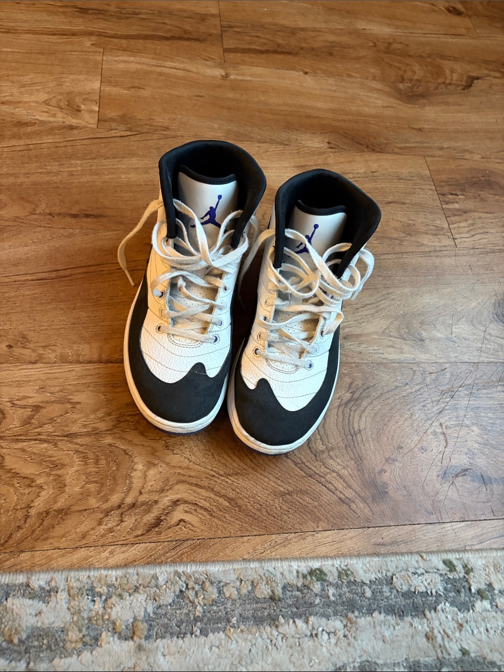Men’s Air Jordan High Tops Size 11 Black/ White Hint of Blue